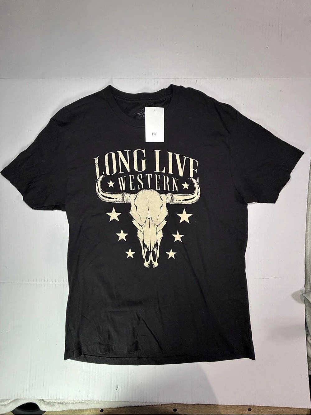 Graphic Short Sleeve Tee in Black